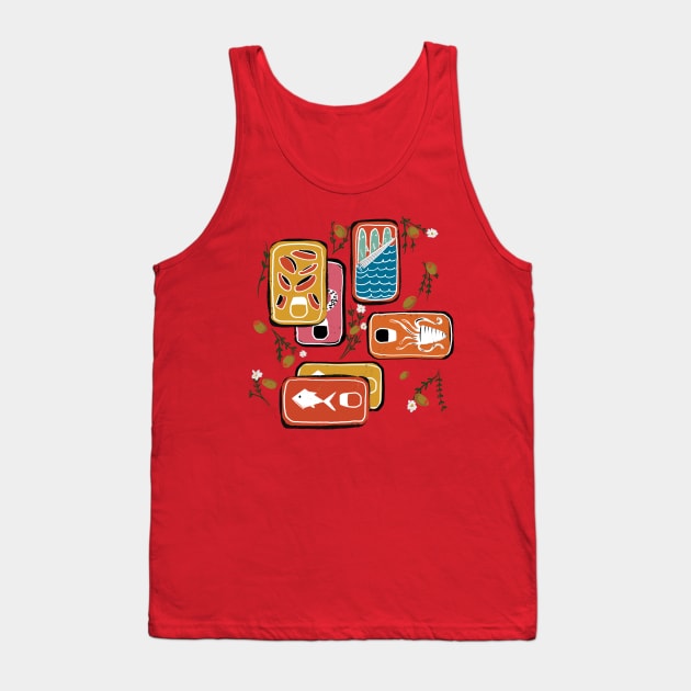 Vintage canned Goods Tank Top by bruxamagica